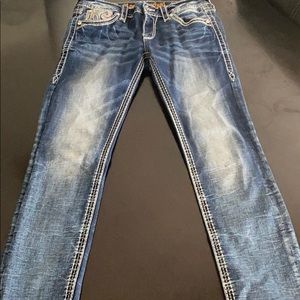 Rock revival blue jeans